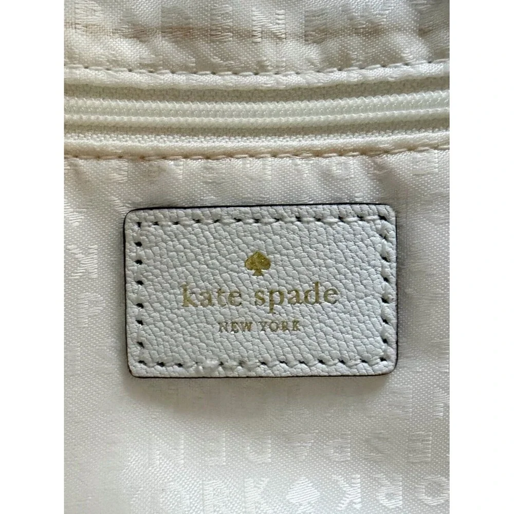 Kate Spade New York 100% Genuine Goat Leather Medium Rianne White Shoulder Bag